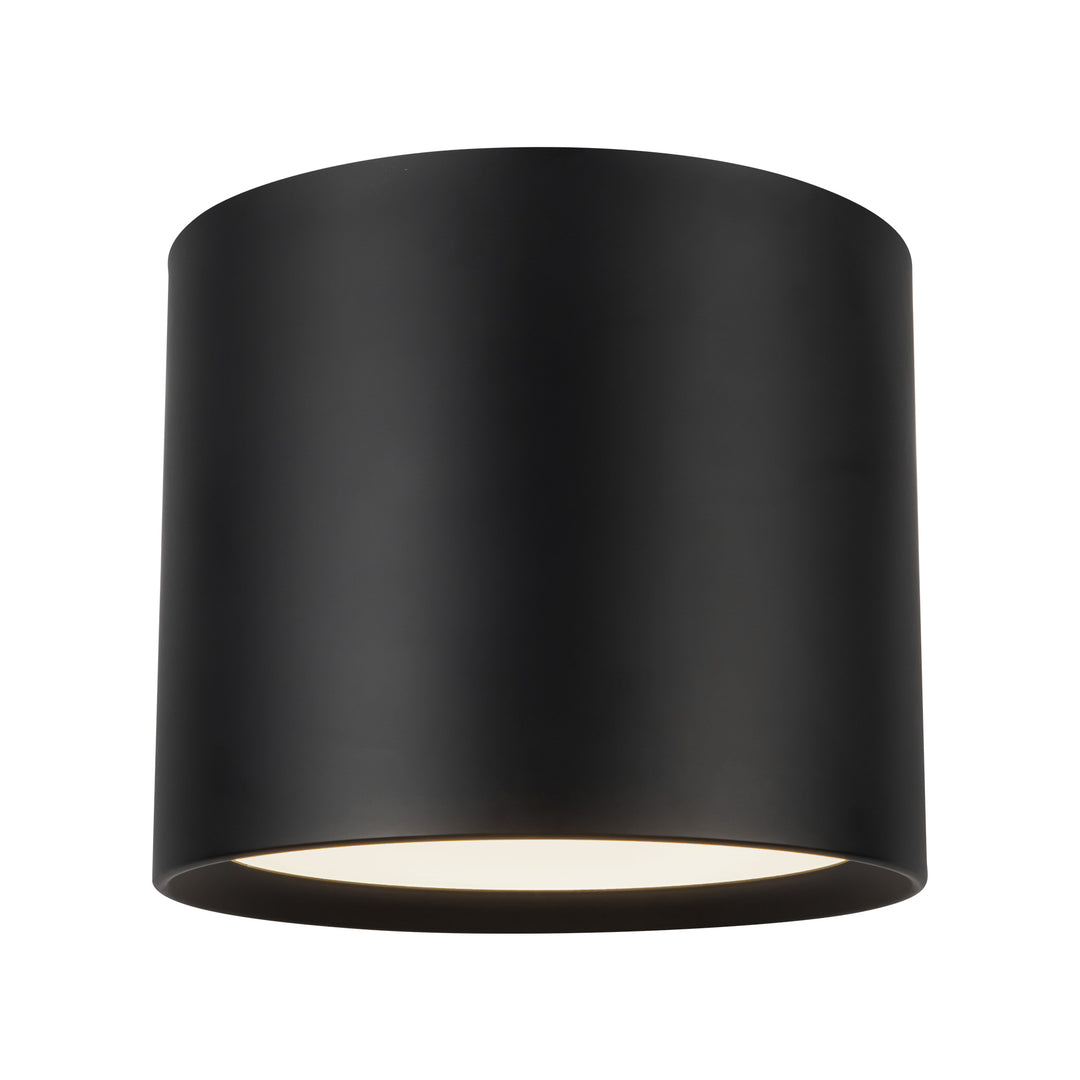 Uma 12-in Black dimmable LED Semi-Flush Mount