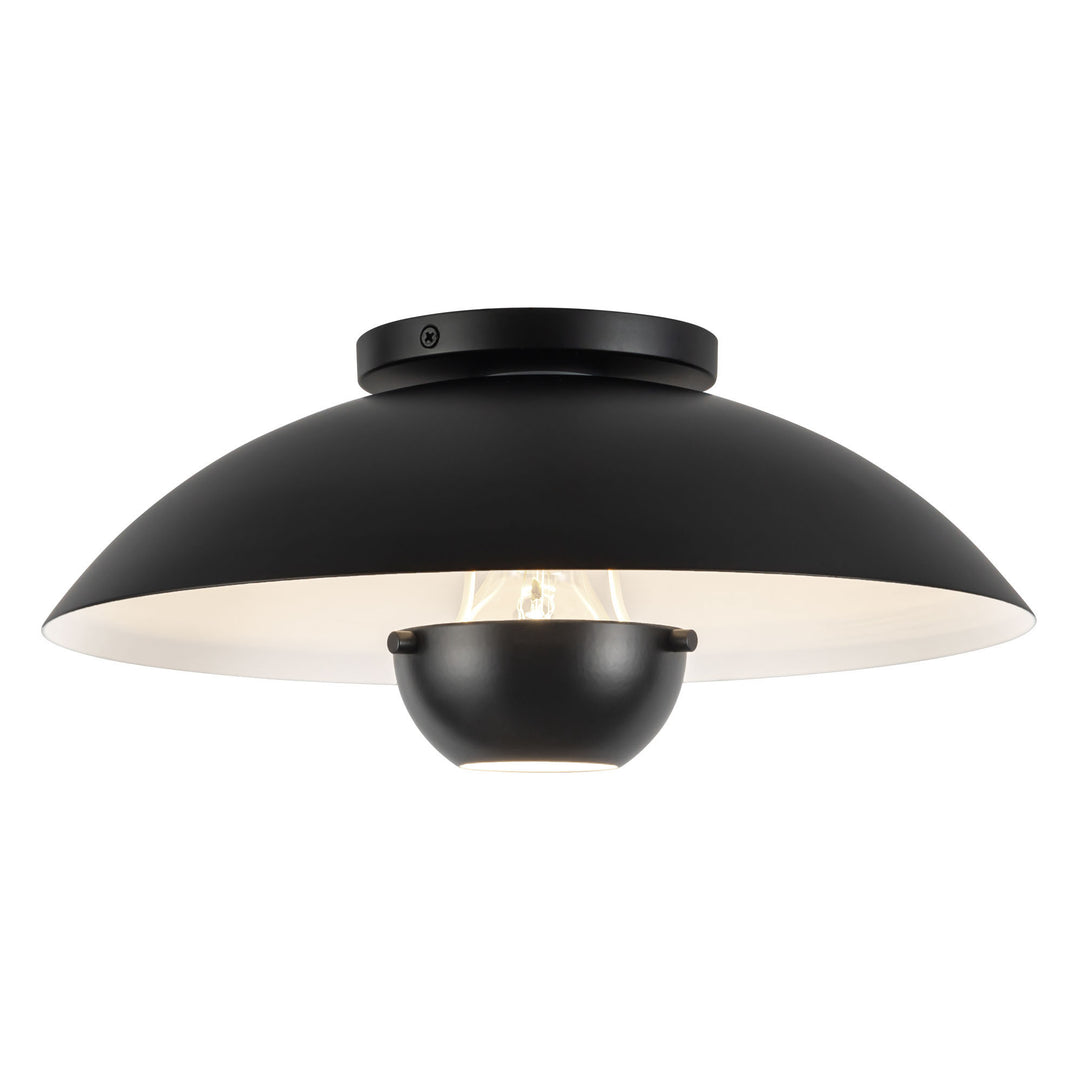 Umbra 14-in Black Semi-Flush Mount