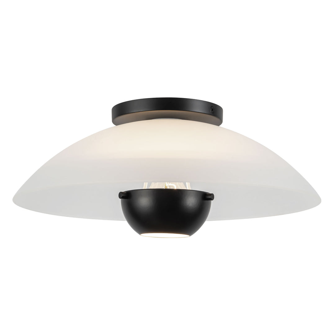 Umbra 14-in Black Semi-Flush Mount