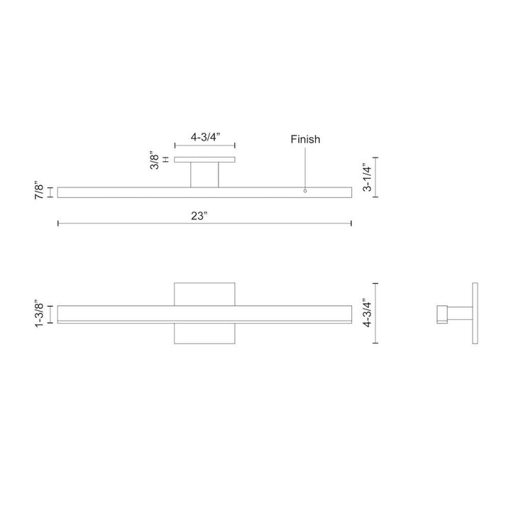 Vega 23-in Brushed Nickel LED Vanity