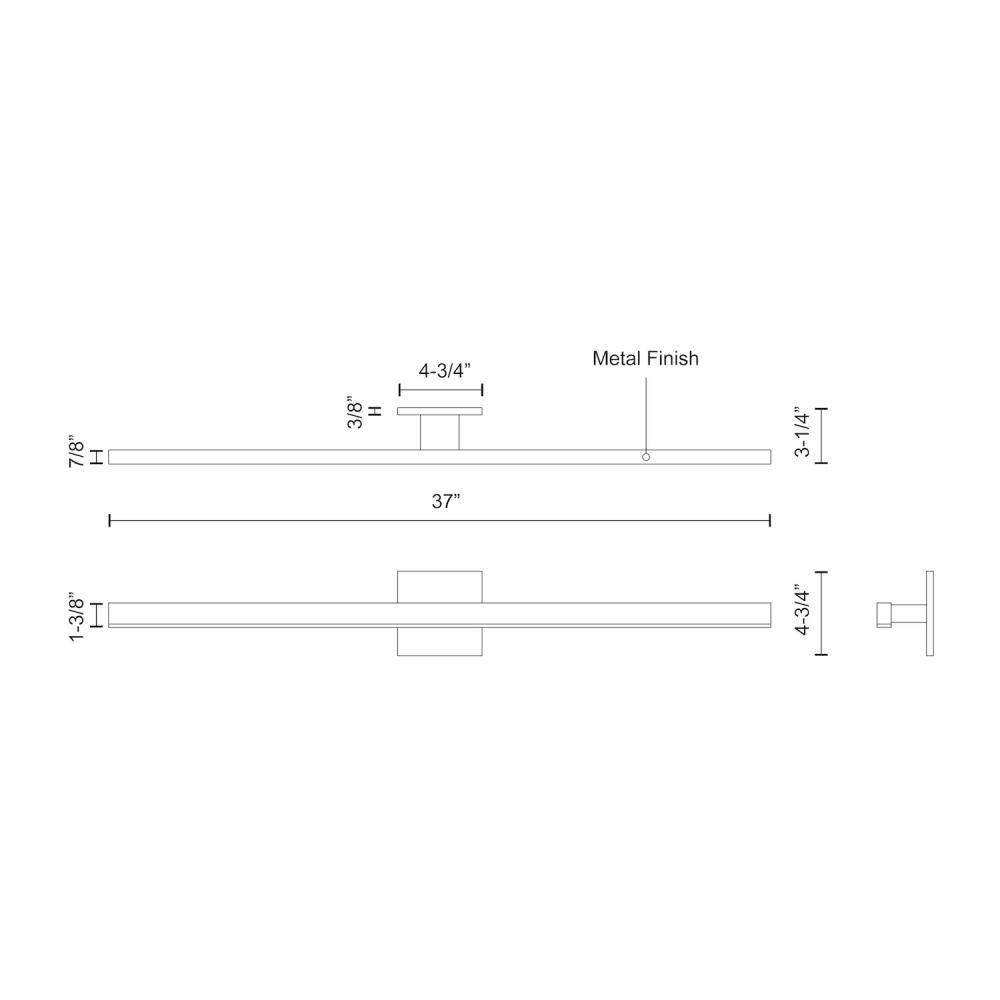 Vega 37-in White LED Vanity