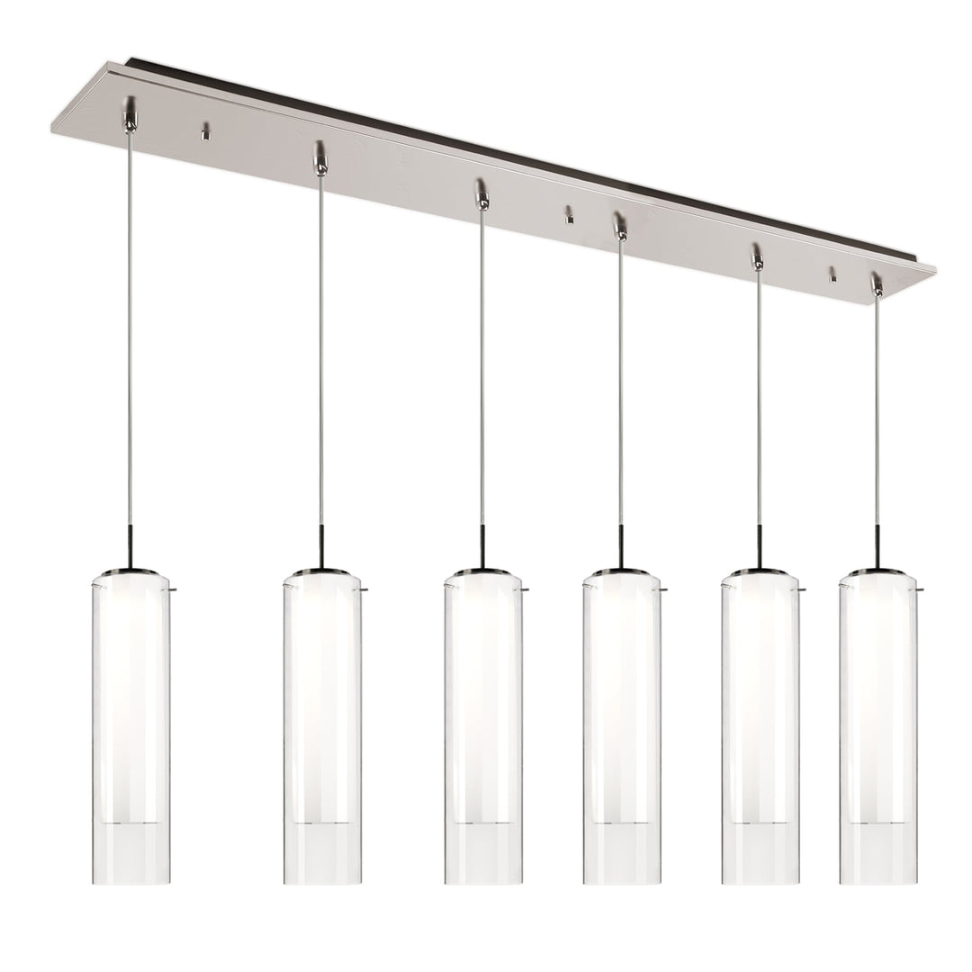 Verona 42-in Brushed Nickel 6-Light Multi Pendant
