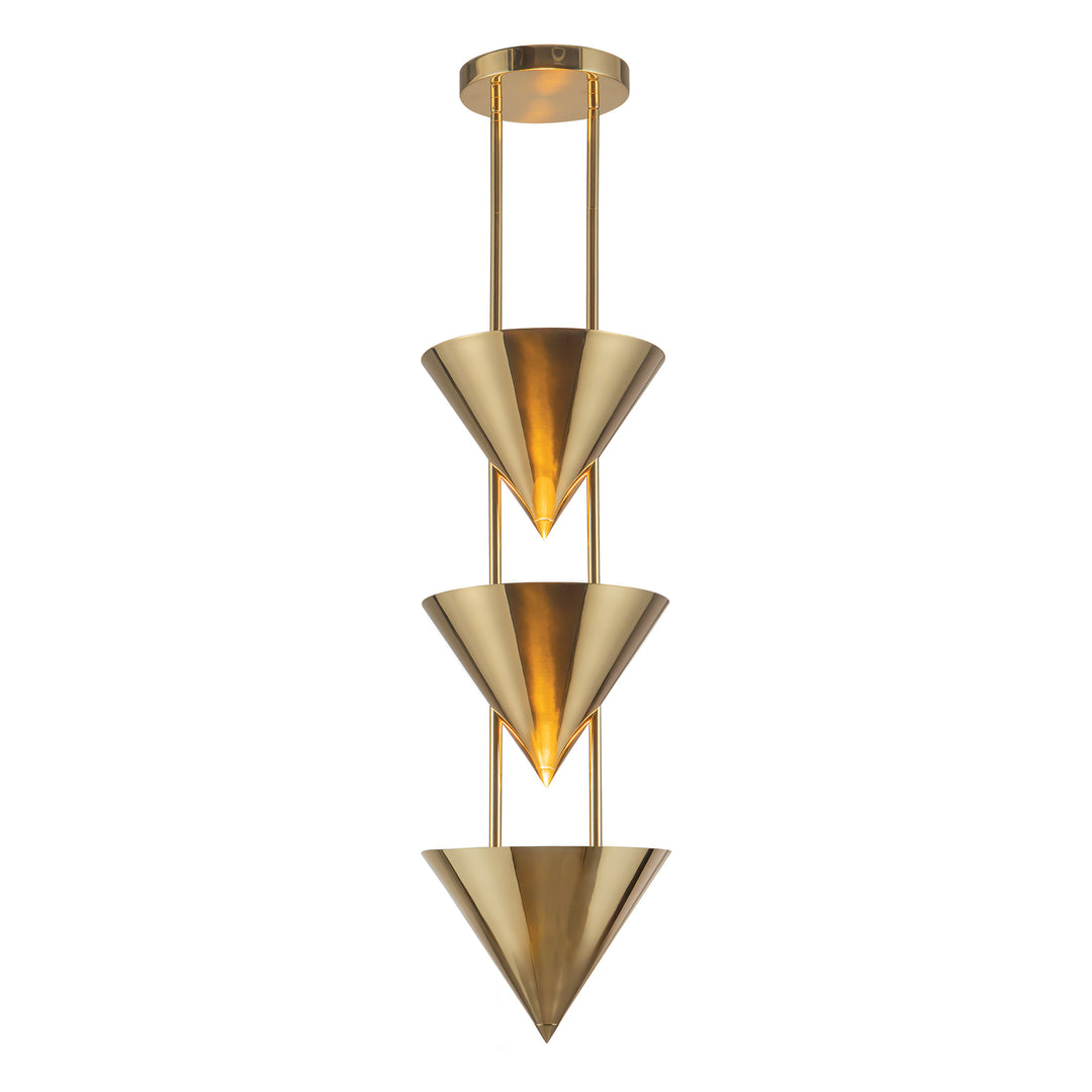 Versus 10-in Brass Pendant