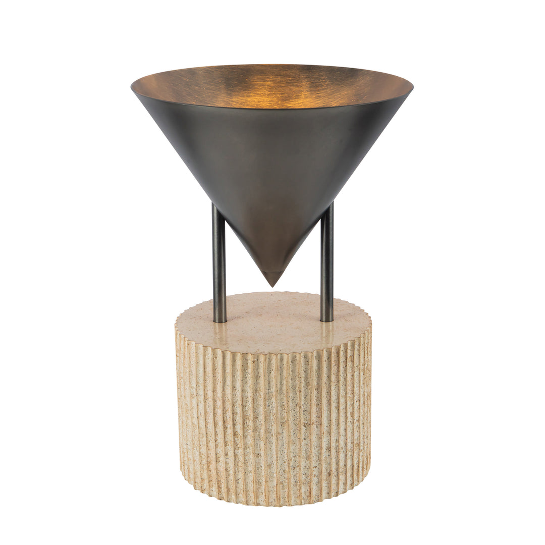 Versus 15-in Aged Steel Table Lamp