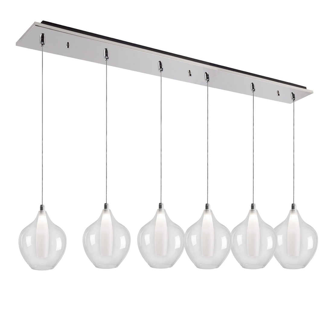 Victoria 43-in Chrome 6-Light Multi Pendant