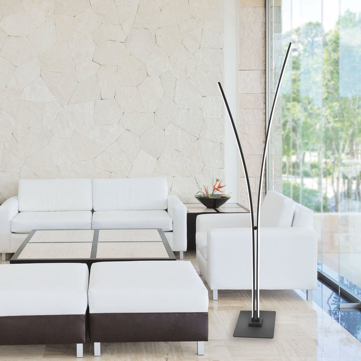 34W Floor Lamp, MB w/ WH Acrylic Diffuser