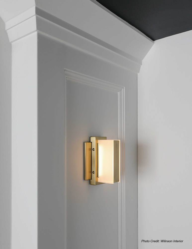 5W LED Wall Vanity, Aged Brass Finish