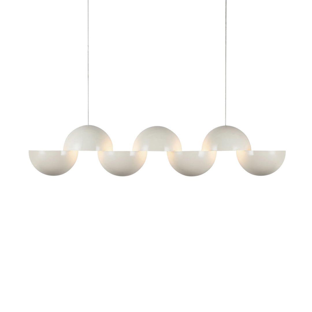 Void 41-in Pearl White dimmable LED Linear Pendant