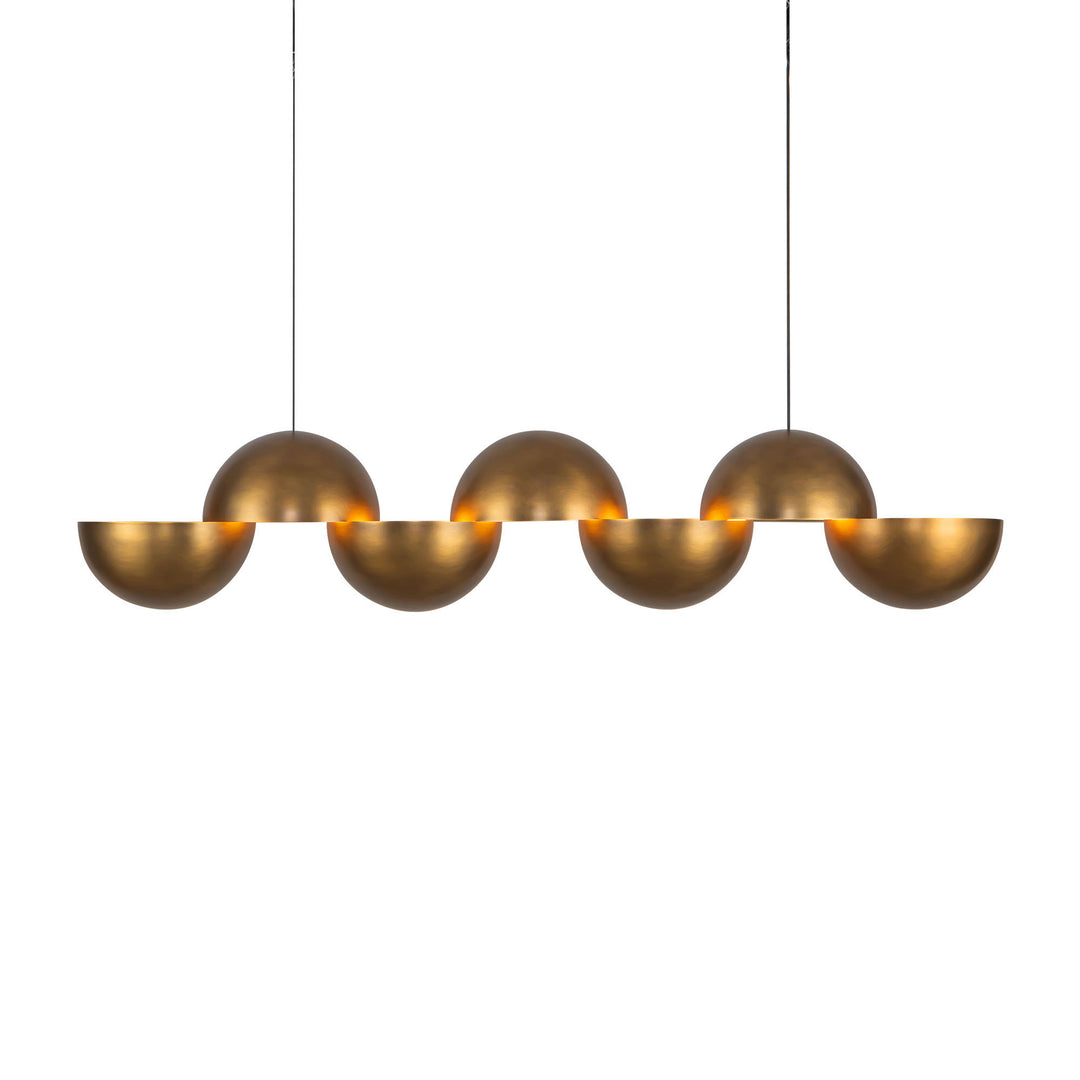 Void 41-in Vintage Brass dimmable LED Linear Pendant