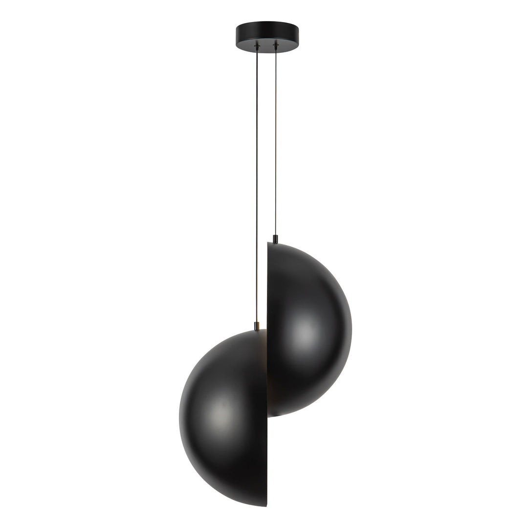 Void 24-in Black dimmable LED Pendant