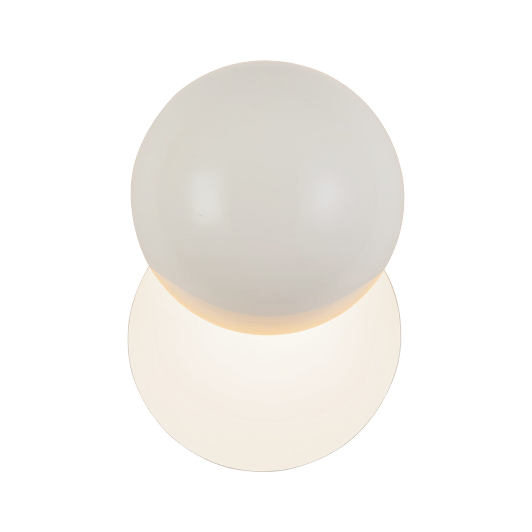 Void 12-in Pearl White dimmable LED Wall Sconce