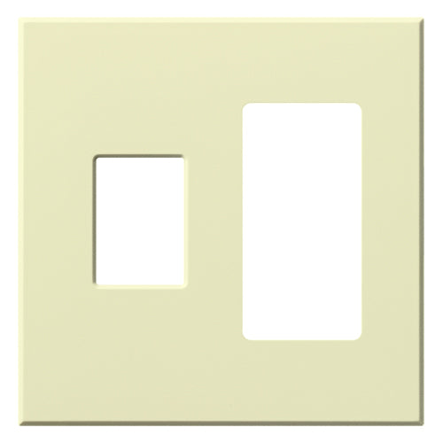 VAREO WALLPLATE 2GNG CONT/RCPT ALMOND