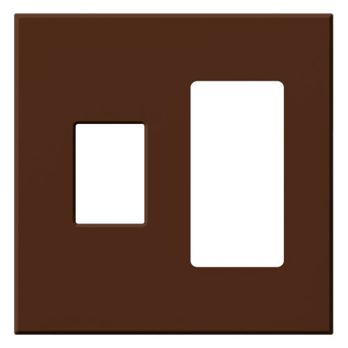 VAREO WALLPLATE 2GNG CONT/RCPT SIENNA