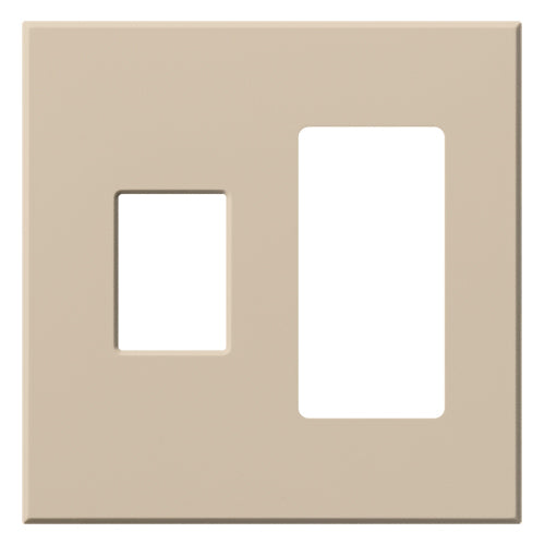 VAREO WALLPLATE 2GNG CONT/RCPT TAUPE