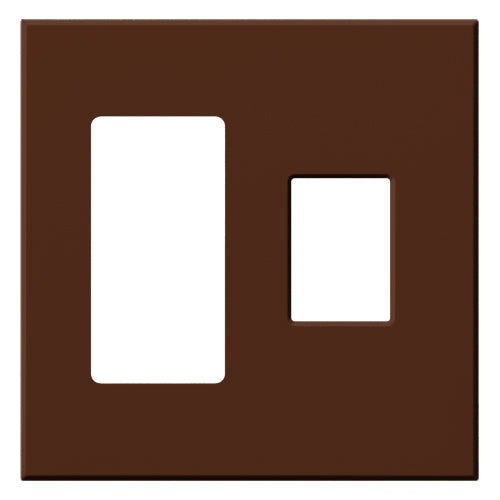 VAREO WALLPLATE 2GNG RCPT/CONT SIENNA