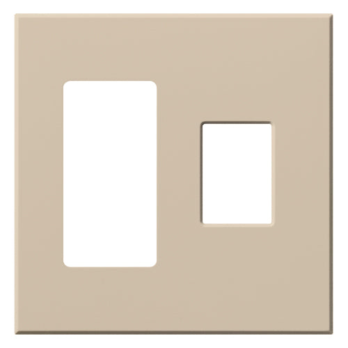 VAREO WALLPLATE 2GNG RECEPT/ CONT TAUPE