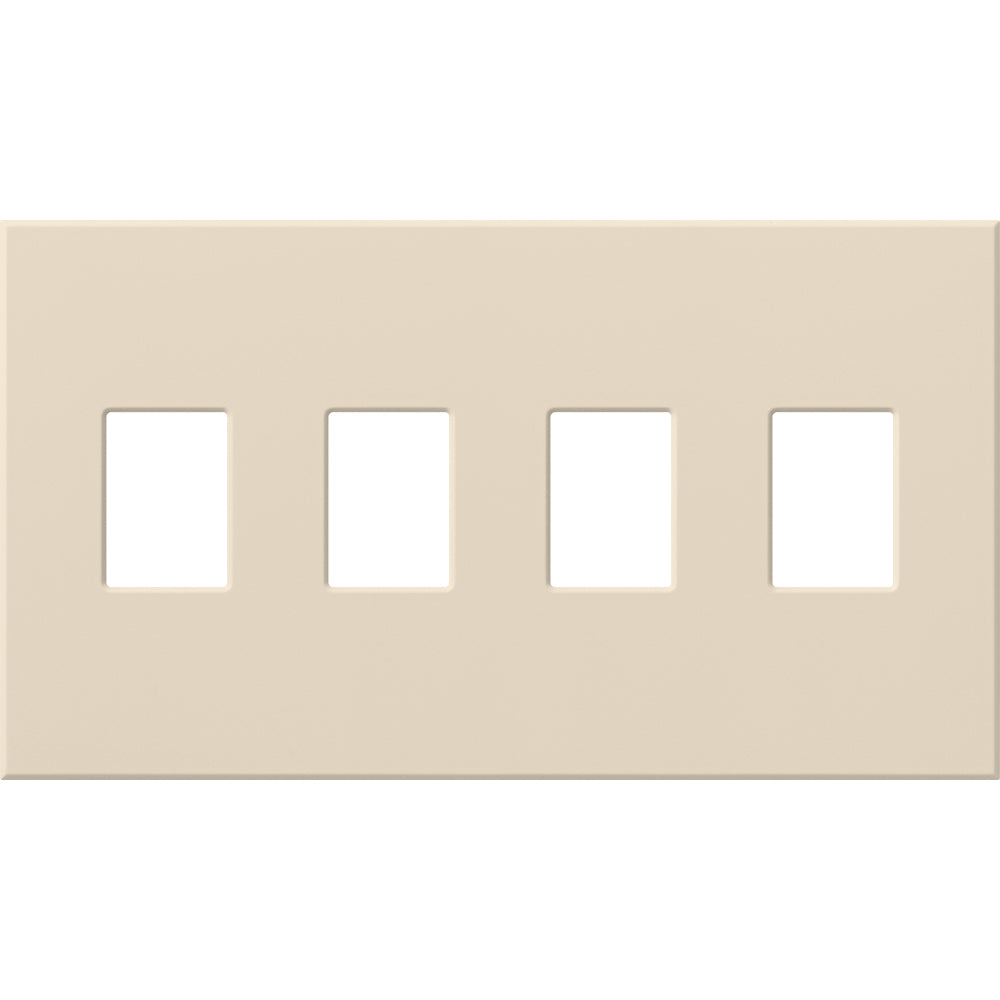 VAREO WALLPLATE 4GNG LIGHT ALMOND