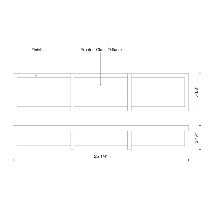 Watford 25-in Black LED Vanity