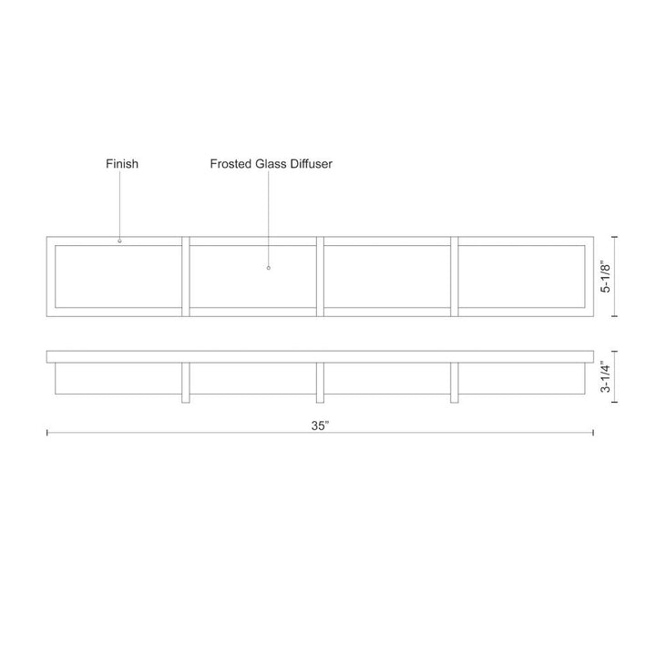 Watford 35-in Chrome LED Vanity