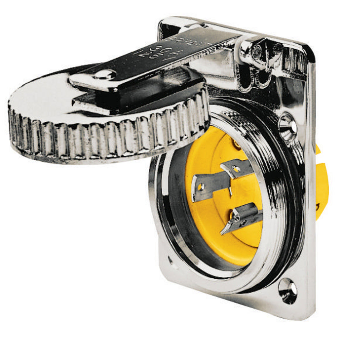 MARINE HULL INLET, 30A 125V, SS,  (MS90)