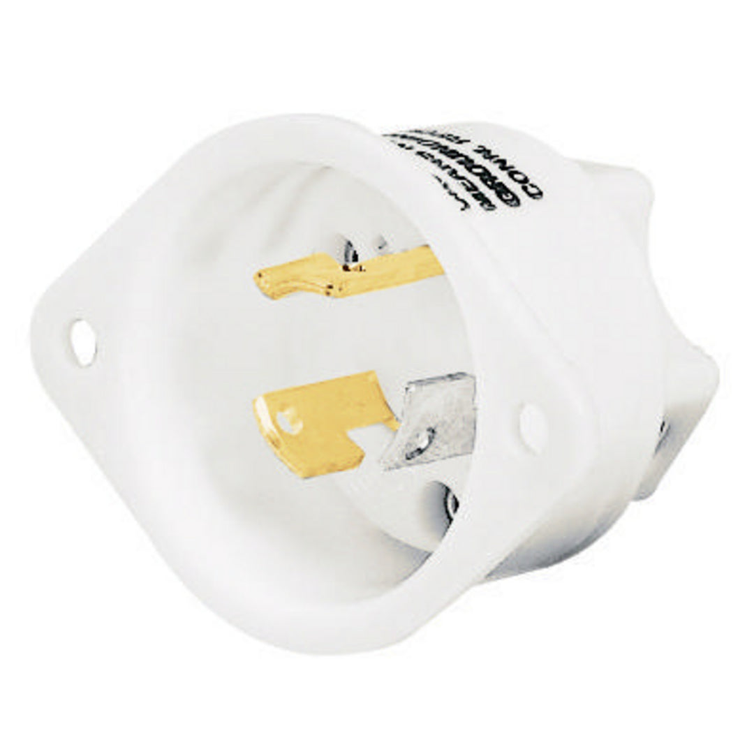 LKG FLG-INLT, 15A 250V, L6-15P, WH