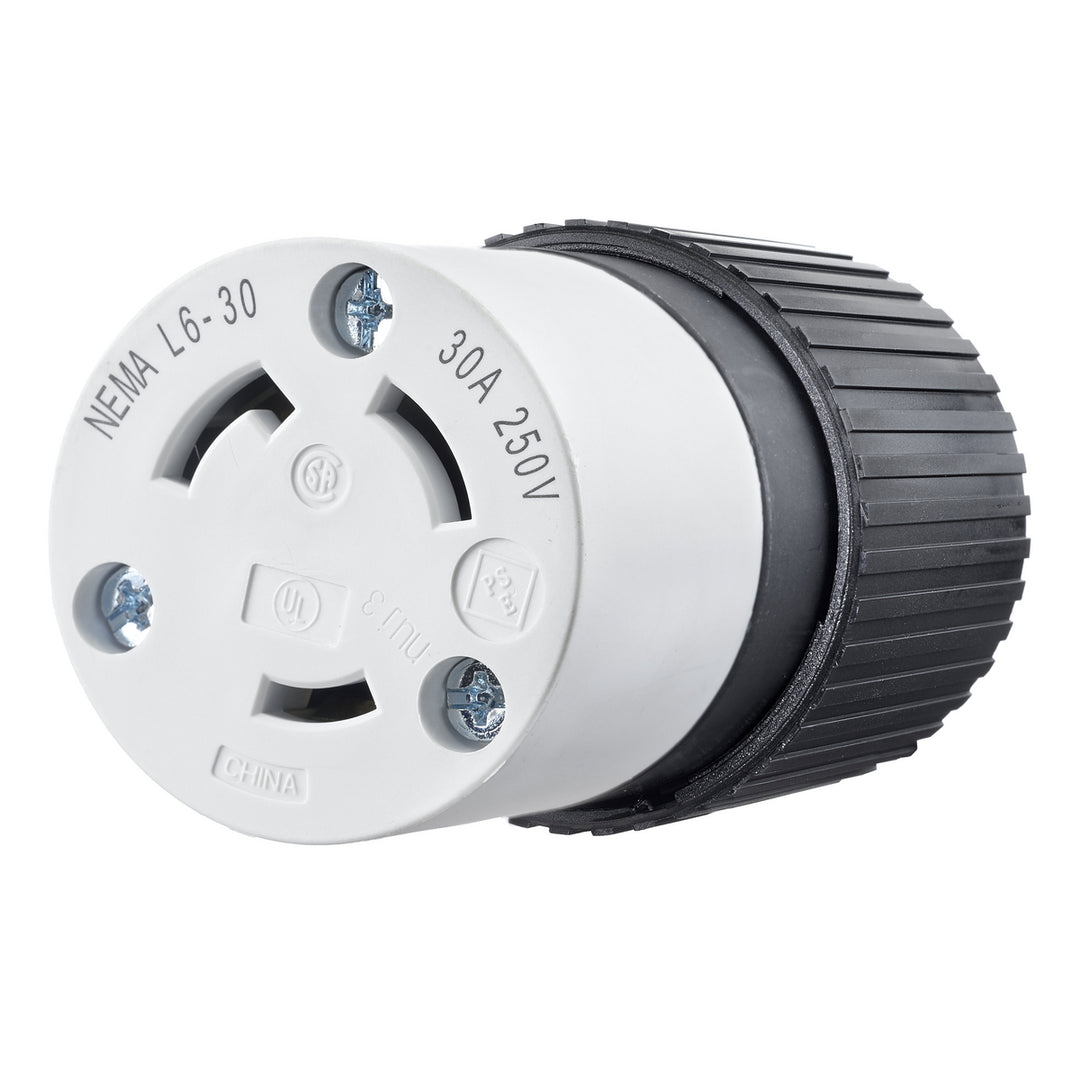 LKG CONN, 30A 250V, L6-30R, B/W