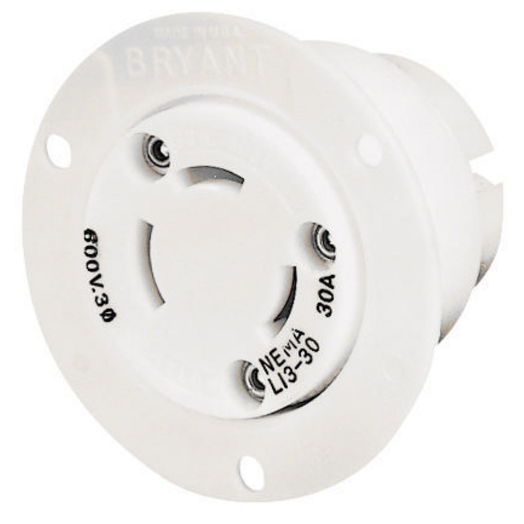 LKG FLG-RCPT, 30A 3PH 600V, L13-30R, BK