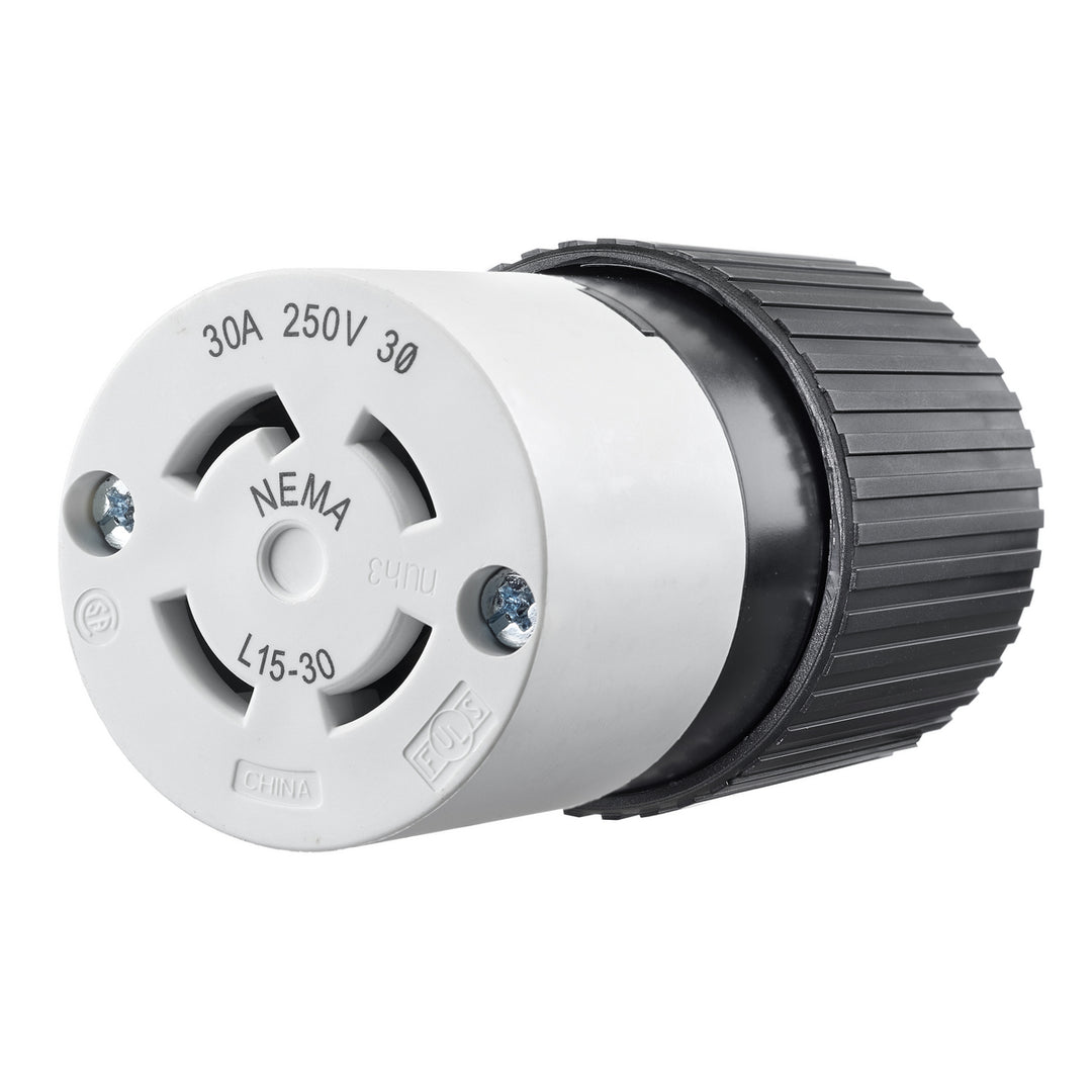 LKG CONN, 30A 3PH 250V, L15-30P,B/W, CN
