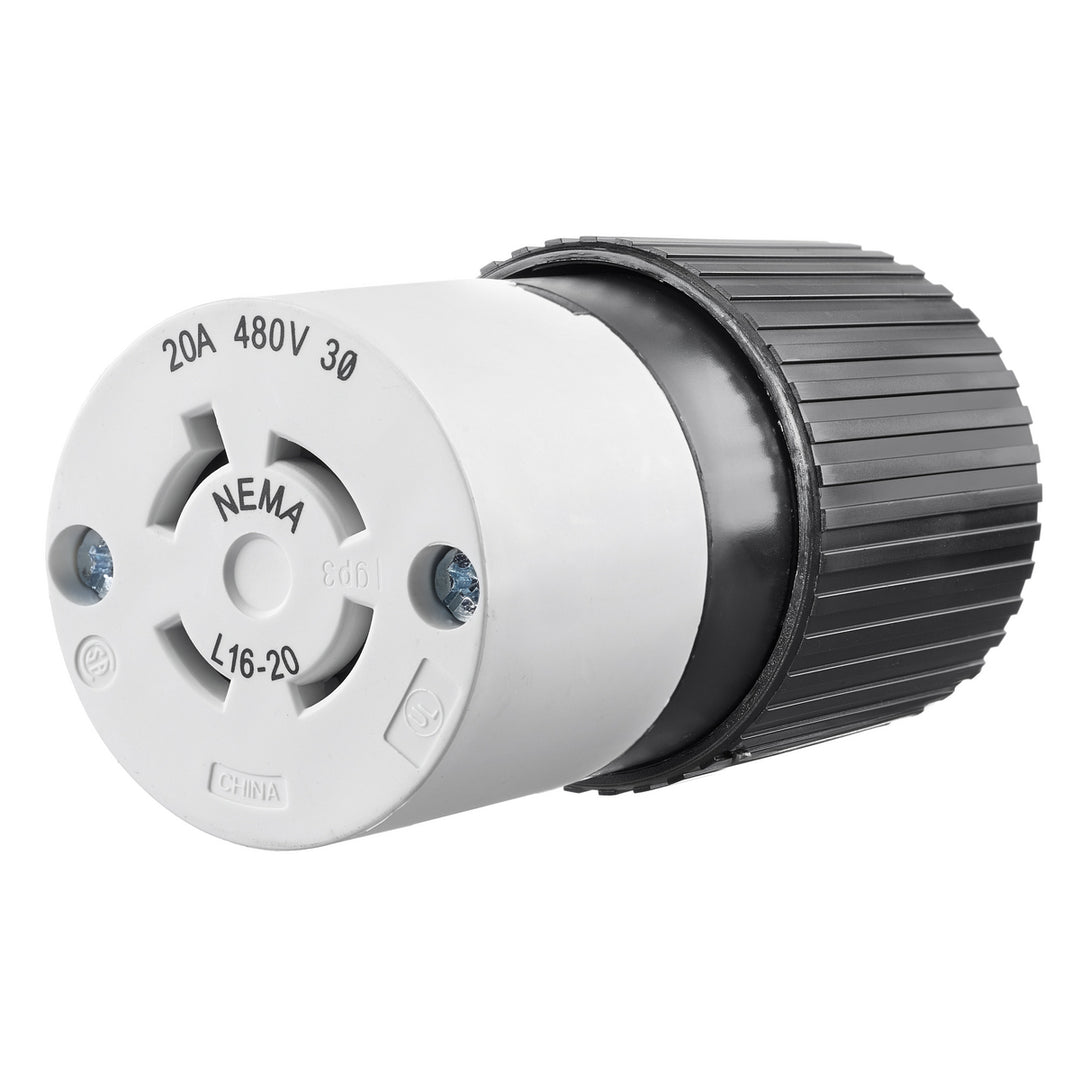 LKG CONN, 20A 3PH 480V, L16-20R,B/W