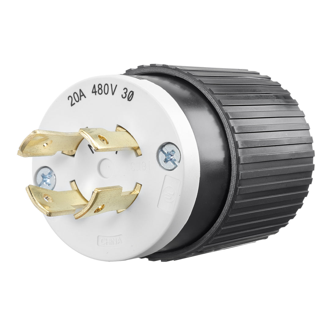 LKG PLUG, 20A 3PH 480V, L16-20P,B/W