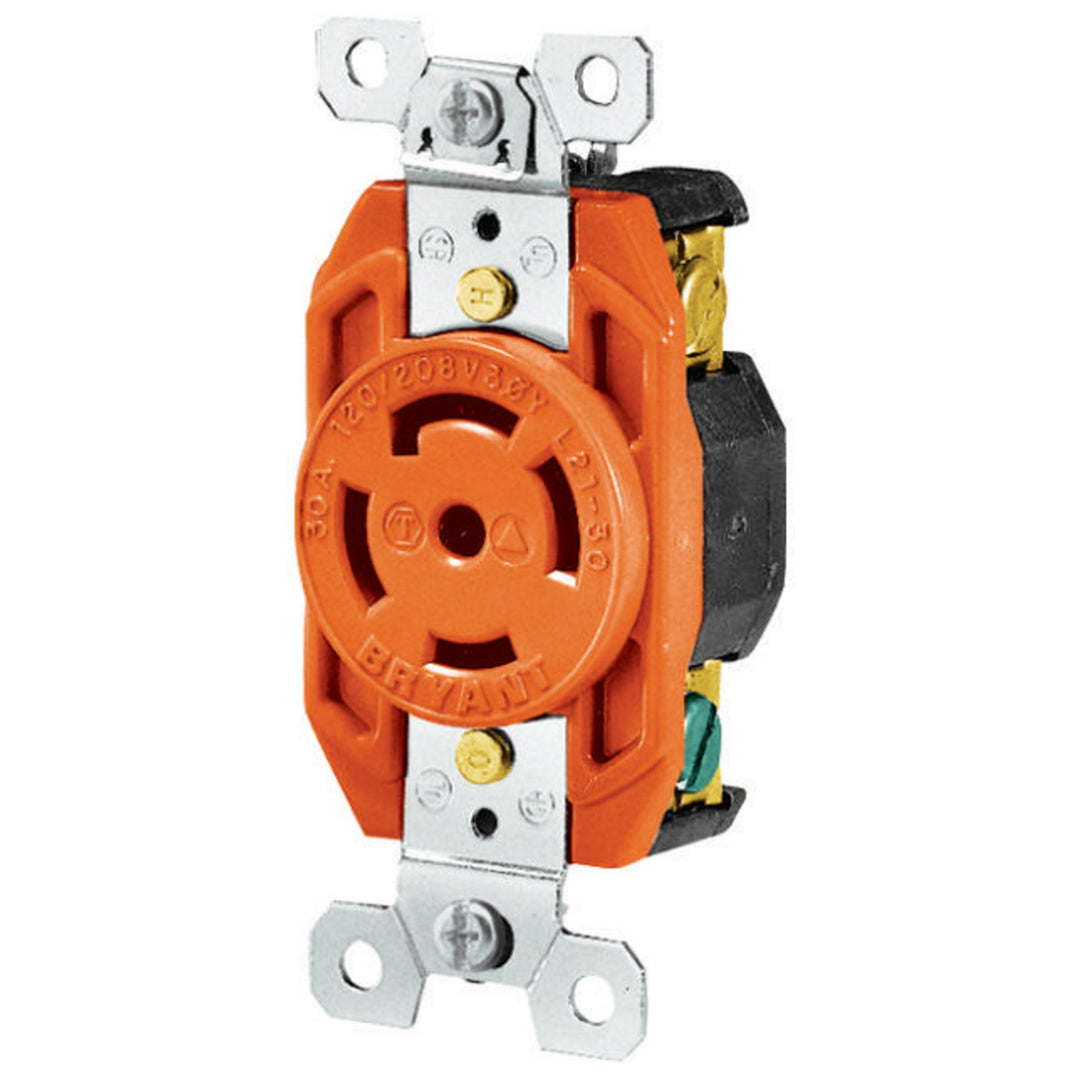 LKG RCPT, IG, 30A 120/208V, L21-30R,OR