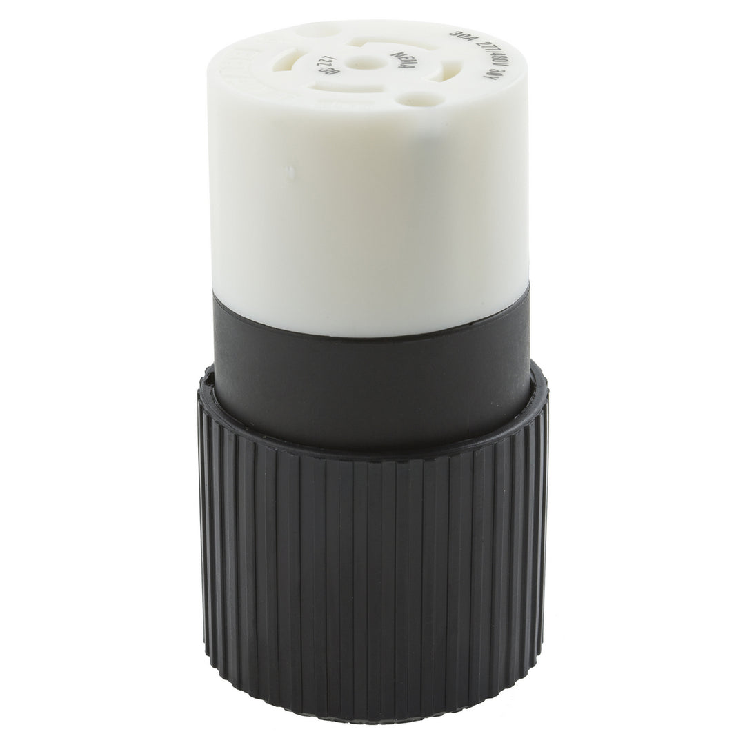 LKG CONN, 30A 277/480V, L22-30R,B/W