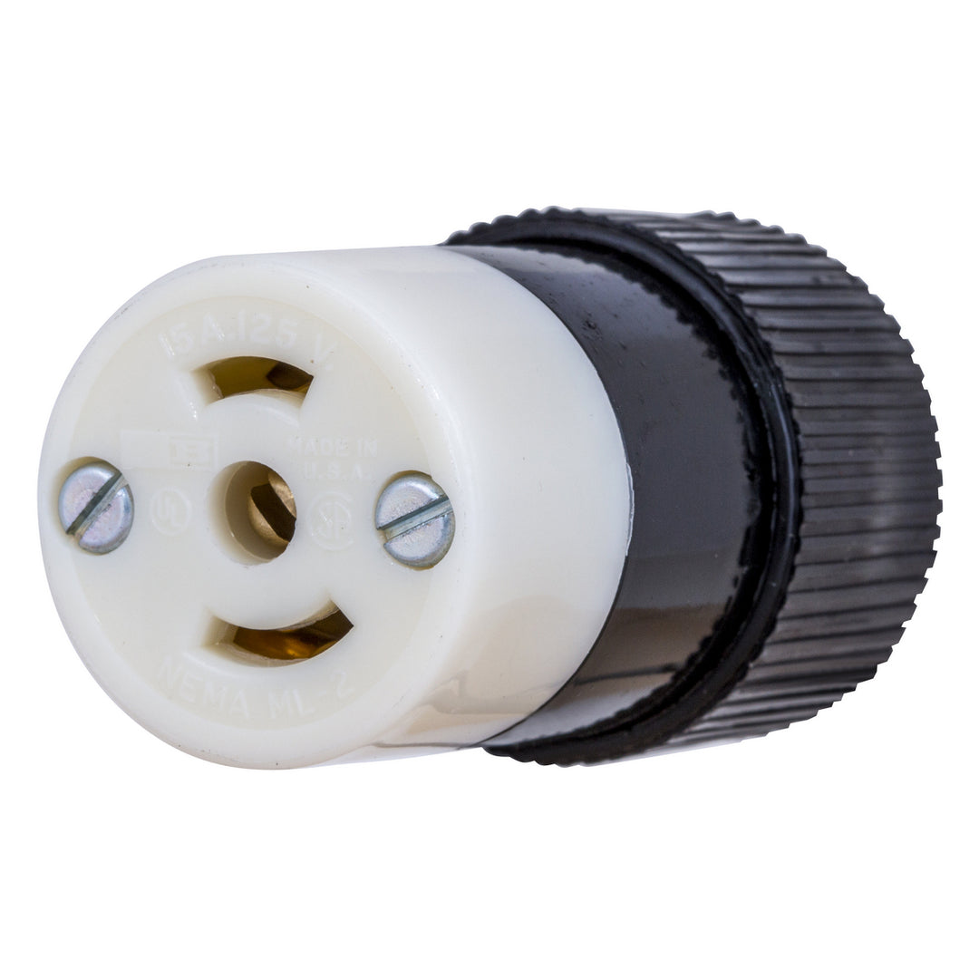 LKG CONN, MIDGET 15A 125V, ML-2R, BR