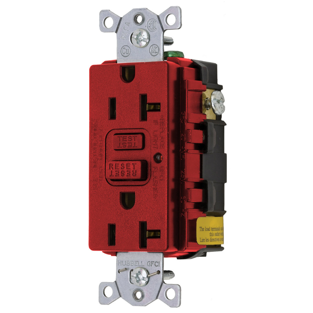 20A 125V COMM LED GFCI, RD, BULK (MS90)