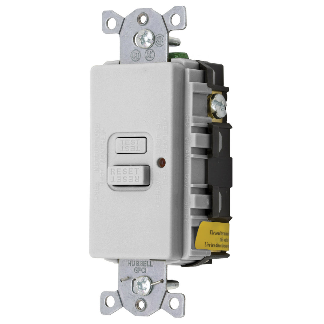 20A 125V FACELESS LED GFCI, OW (MS90)