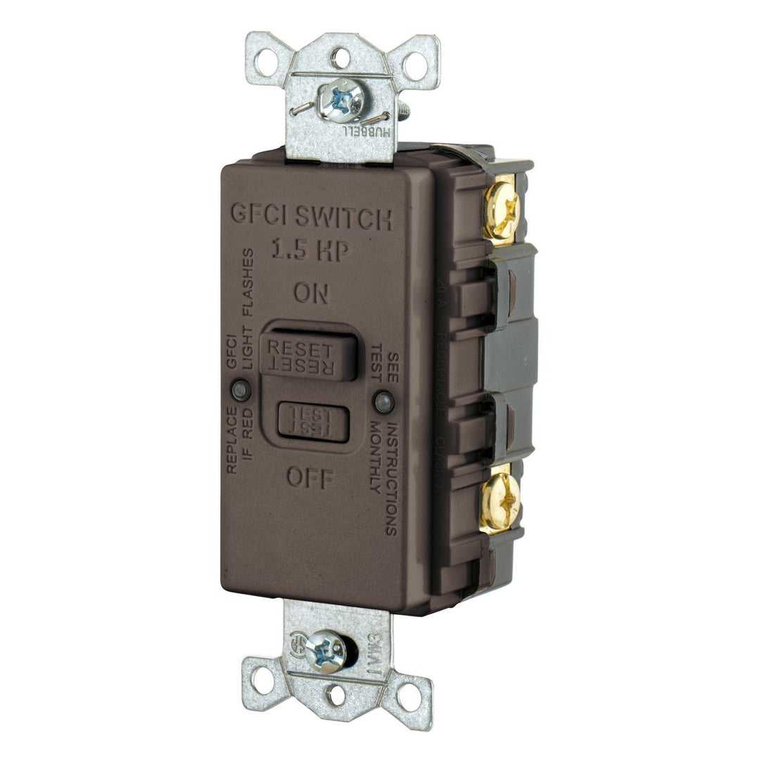 20A 125V BLANK FACE GFCI HP BROWN
