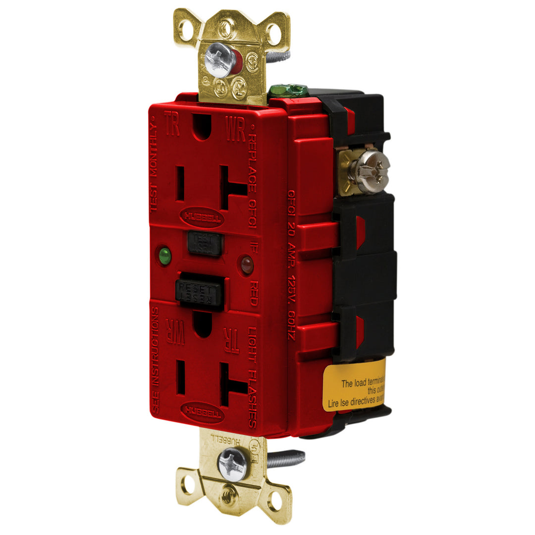 20A 125V IND TAMPER ST GFCI, RED (MS90)