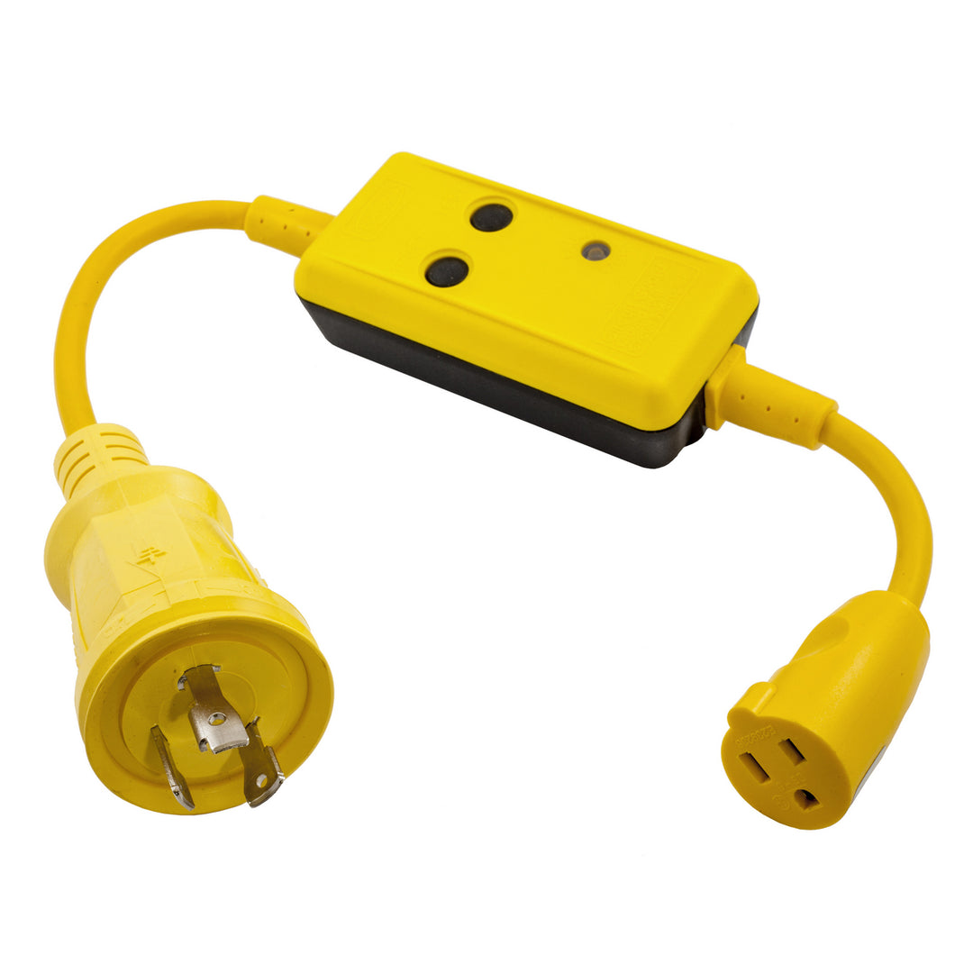 MARINE GFCI ADAP, 30A 125V TO 15A 125V