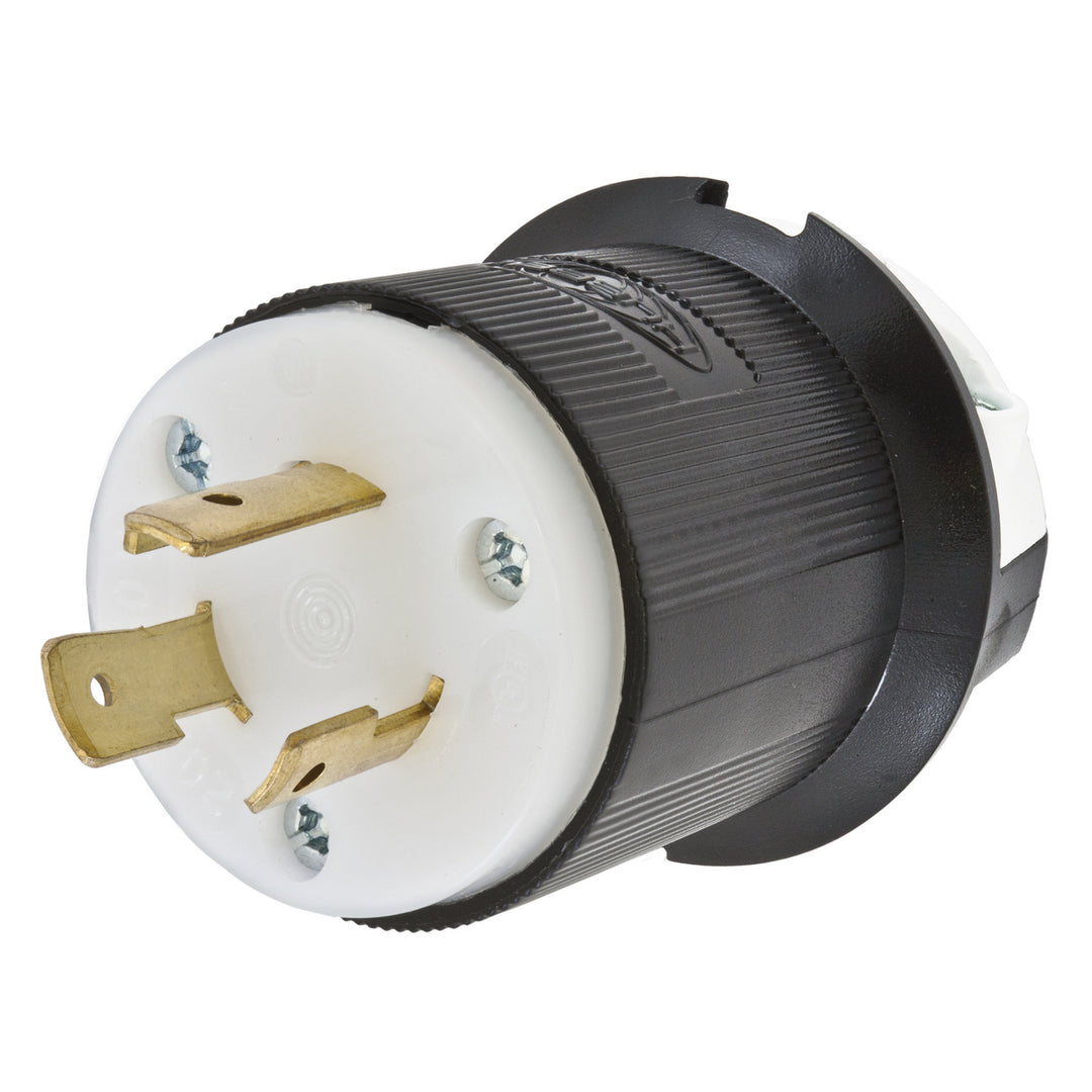 LKG PLUG, 20A 250V, L6-20P, B/W