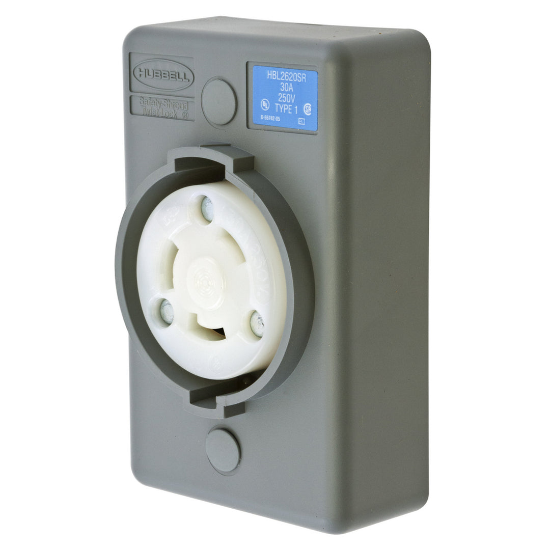 LKG S/SHRD RCPT, L6-30R, SURF MT,GY