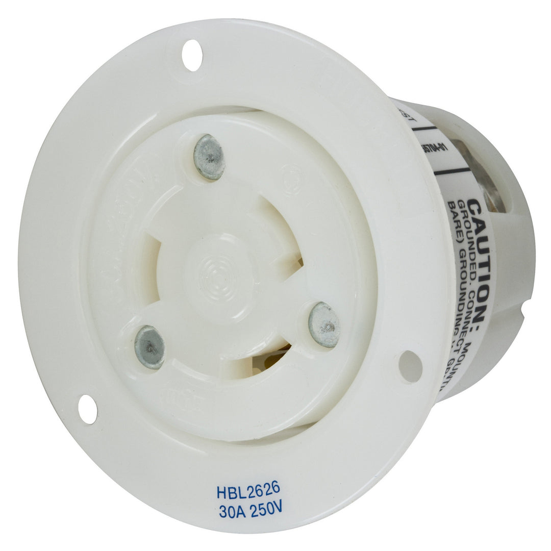 LKG FLG-RCPT, 30A 250V, L6-30R, WH