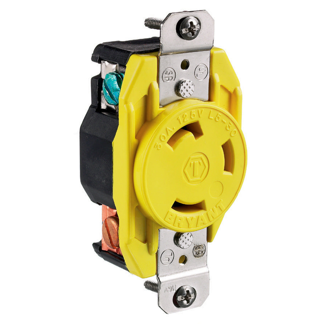 LKG MARINE RCPT, 30A 125V, (B-LINE)