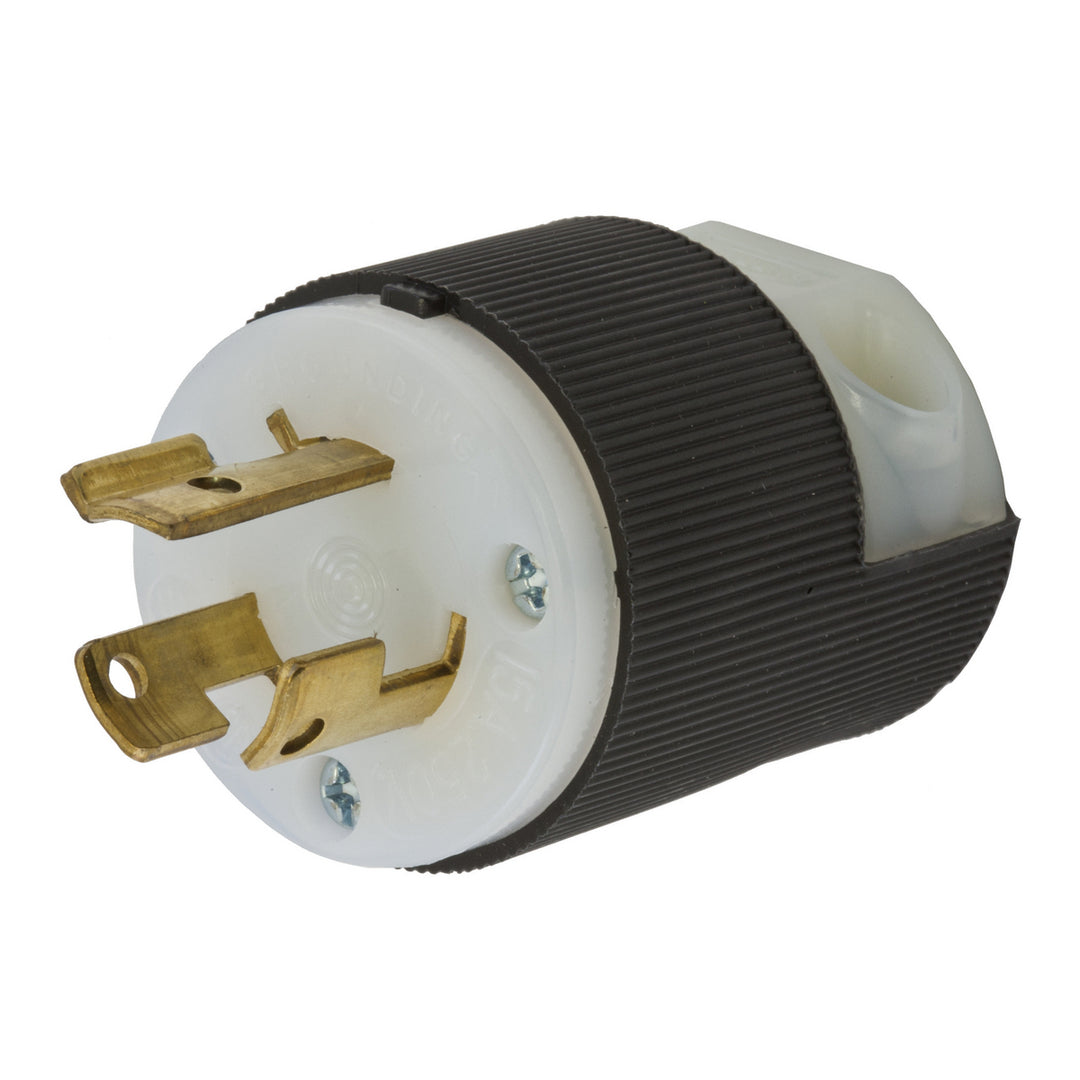 LKG PLUG, 15A 250V, L6-15P, B/W