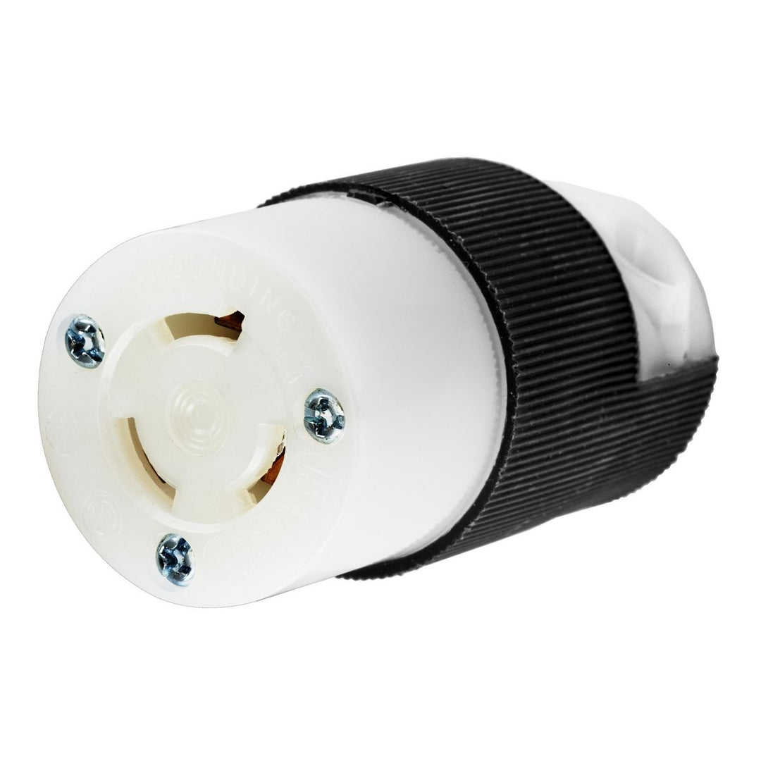 LKG CONN, 15A 250V, L6-15R, B/W, ST