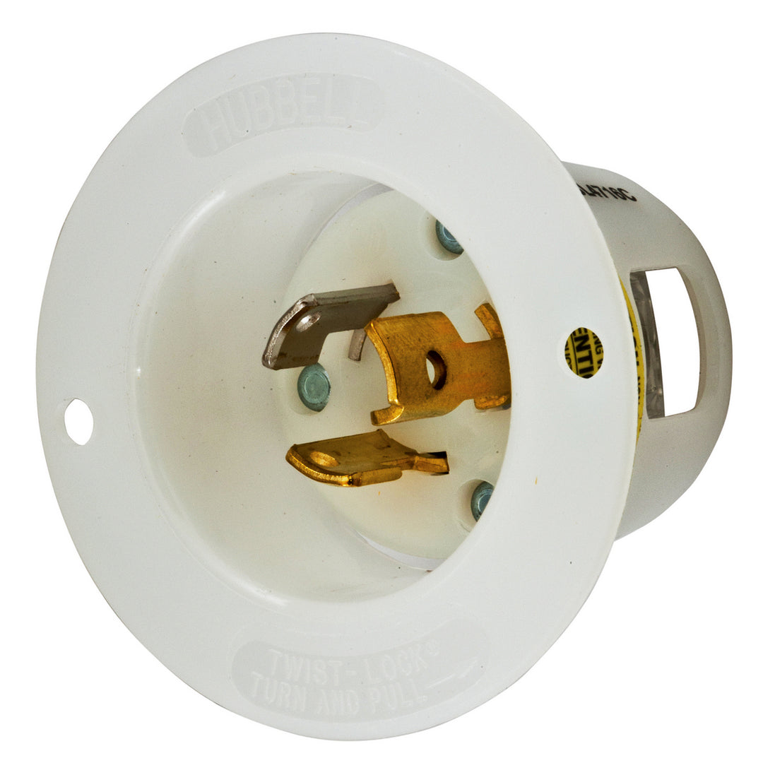 LKG FLG-INLT, 15A 125V, L5-15P, WH