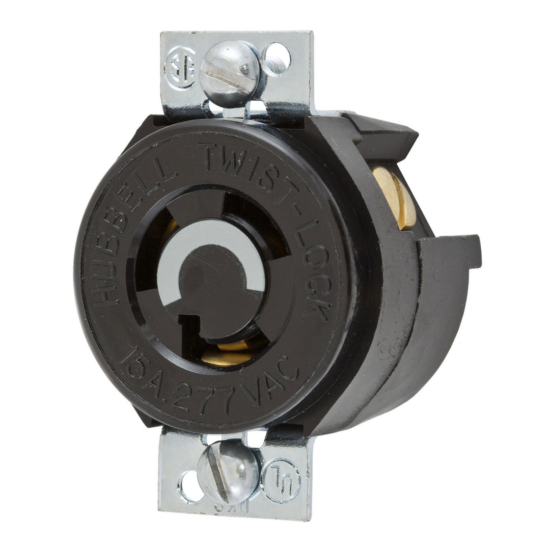 LKG PANEL RCPT, 15A 277V, L7-15R, BK