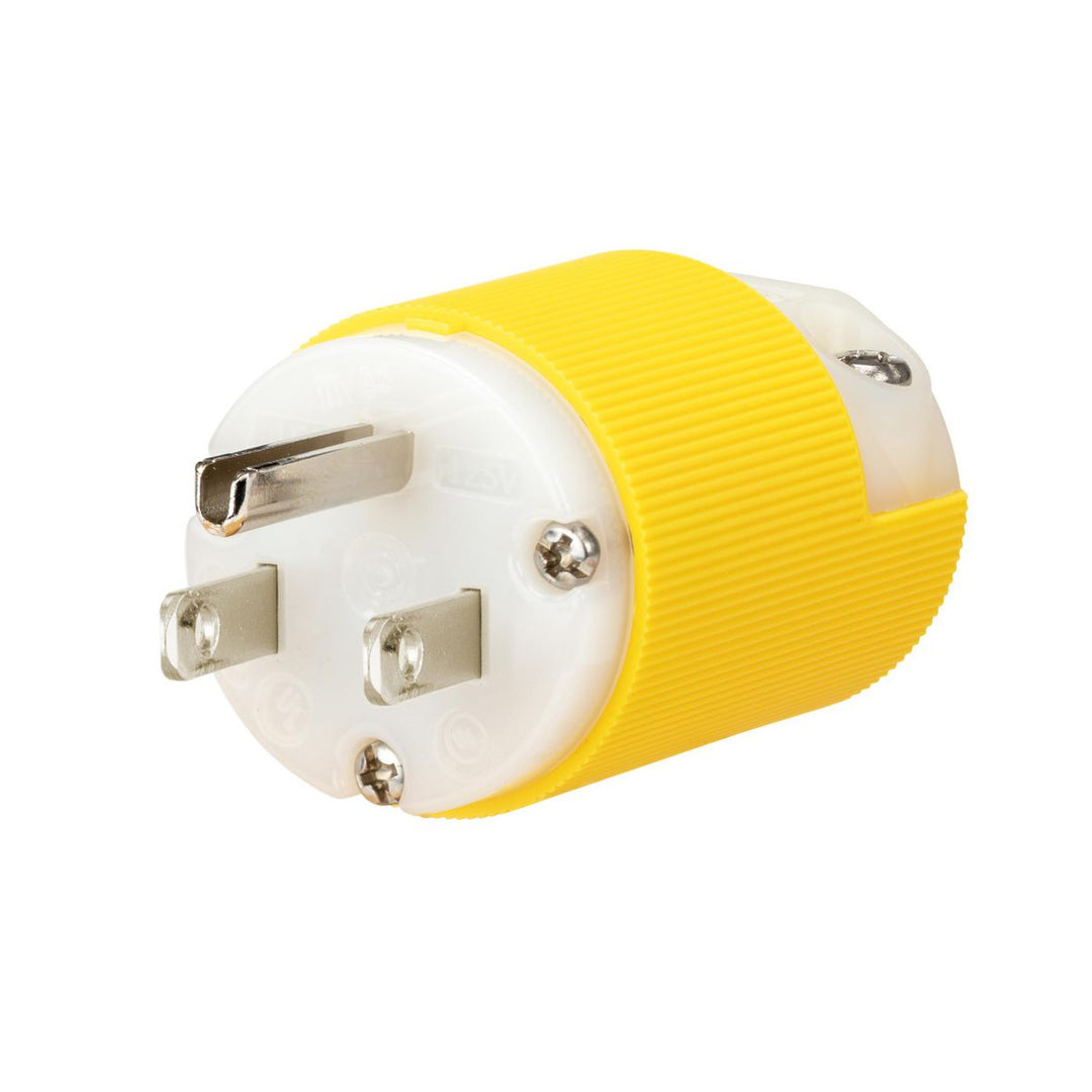 MARINE PLG, 15A 125V, 5-15P SPRG TRM, YL