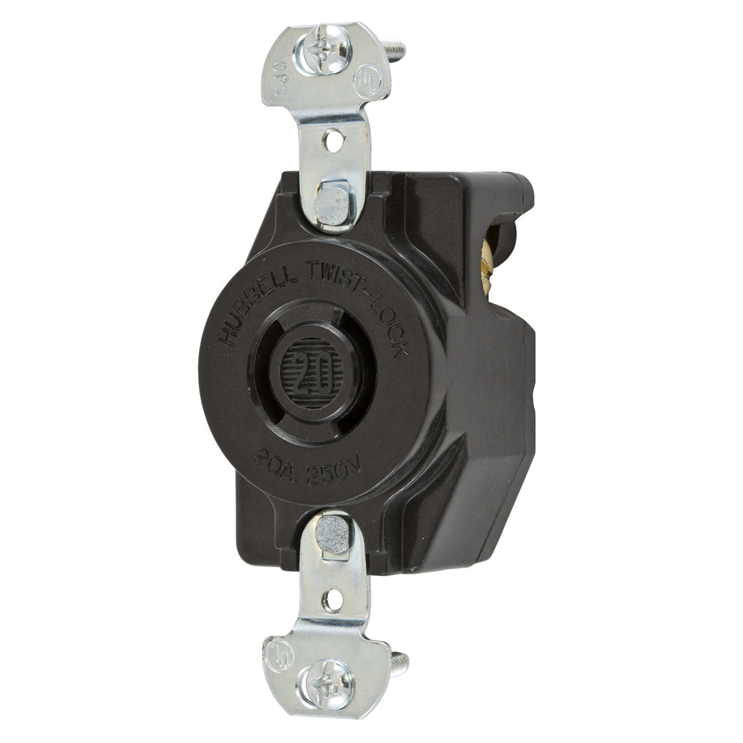 LKG SGL RCPT, 20A 250V, L2-20R, BK