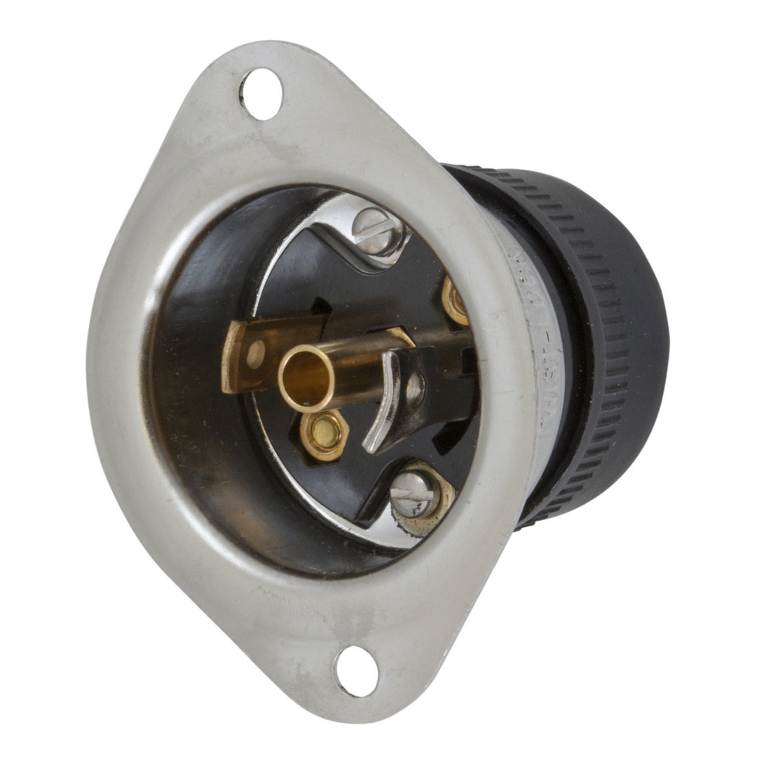 LKG FLG-INLET, MIDGET, 15A 125V, ML-2P