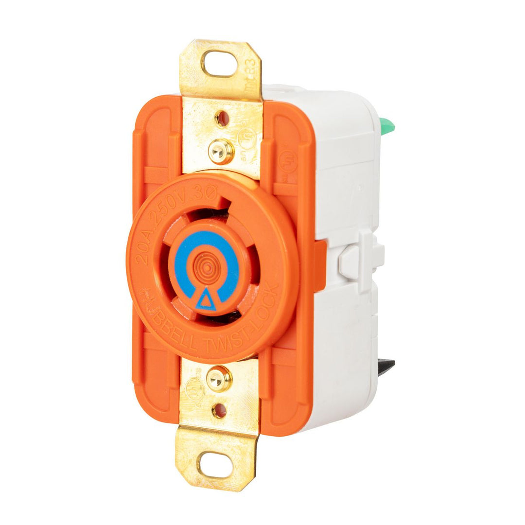 LKG RCPT, IG 20A 3P 250V L15-20R, OR, ST